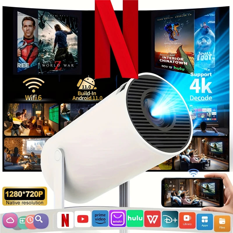 HY300 Portable Smart 4K Projector